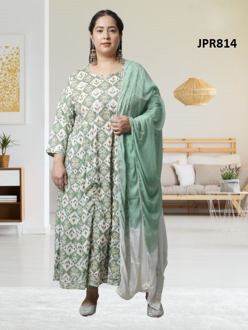 Trendy Printed 103 Plus Size Kurti Pant With Dupatta Collection